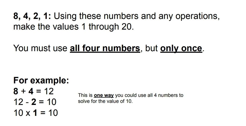 ms_erin_severn's tweet photo. #FourNumbers was such an engaging #ThinkingThursday task! Ss felt the struggle determining how to calculate 3, 9 and 18, but persevered and actually beat me determining a solution to 18 (I hadn't figured that one out 🙈) #BuildingThinkingClassrooms @OCDSB @pgliljedahl https://t.co/W2Xj0oKdHI