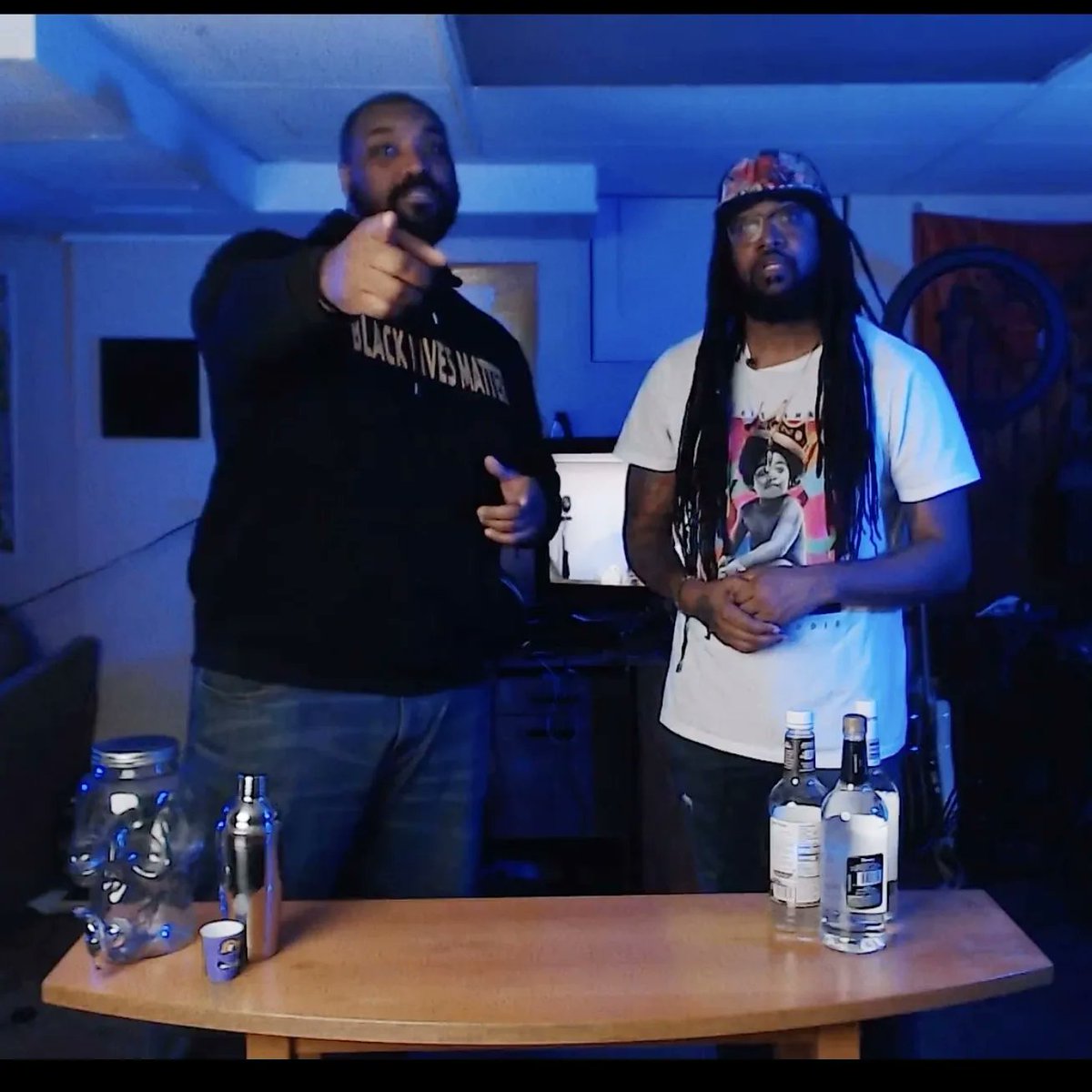 hashtagkamism's tweet photo. @BlerdsNWhiskey podcast debuts a new segment called Thirsty Thursdays ft @RickstroBNW and myself #blerdsandwhiskey #CometakeDisShot #ThirstThursdays https://t.co/pMWQiT2lnG
