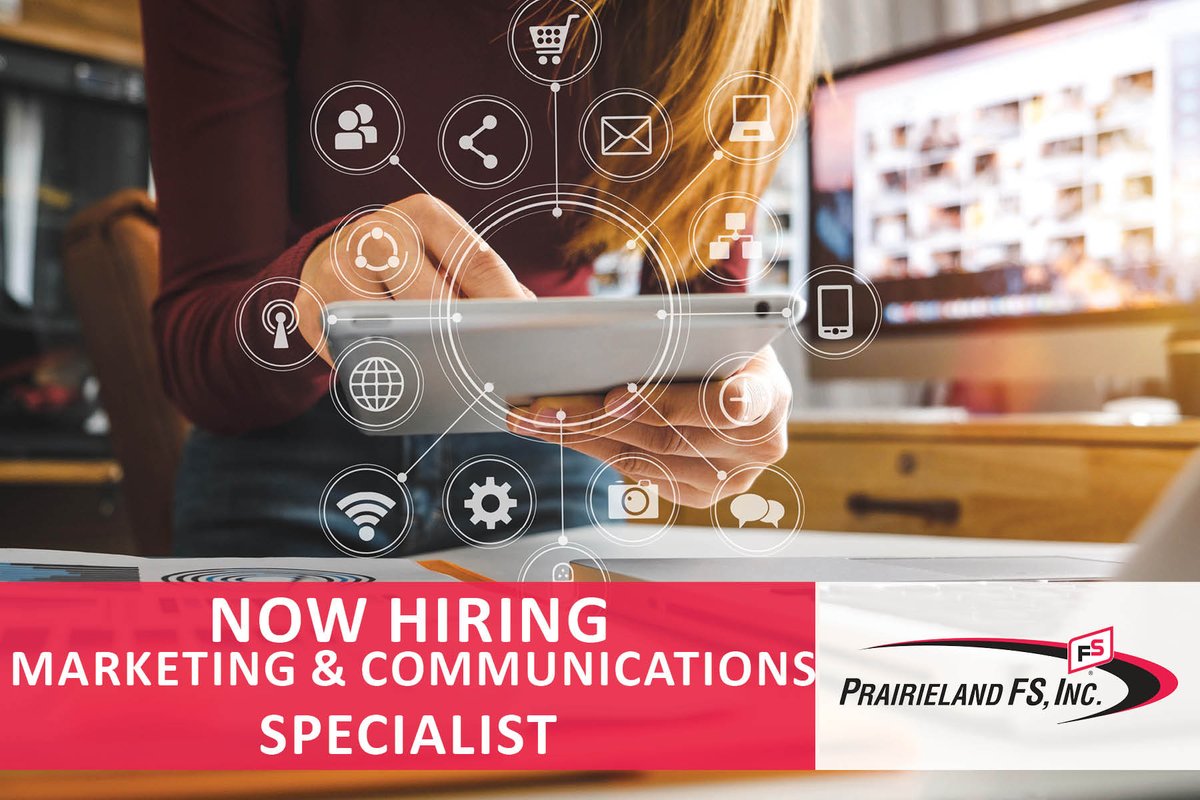 PrairielandFS's tweet image. We are looking for someone to join the Prairieland FS family!
We have an opening for a Marketing &amp;amp; Communications Specialist in Jacksonville, IL. 
For more information visit our website: jobs.growmark.com/fssystem/job/J…