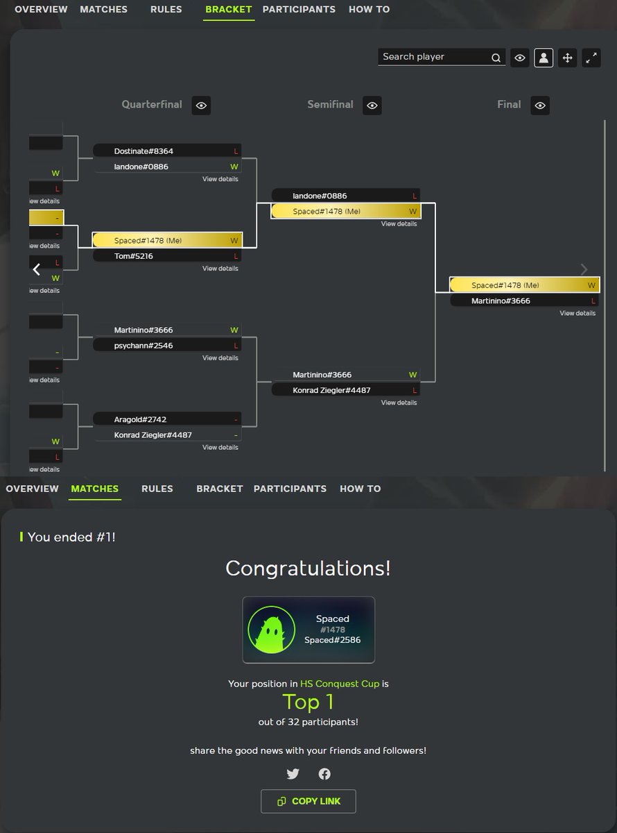 Spaced_HS's tweet photo. @Aragold8  Je t avais promis de win le tournoi vu que tu devais aller te coucher. Chose promise, chose due. Un petit @nicecactusFR de gagne, en full linup control (Big Priest/WarOTK/Pal Libram) https://t.co/MoyuAeATuO