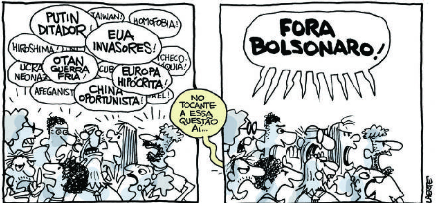 charge de hoje (3/3/22) na Folha: 