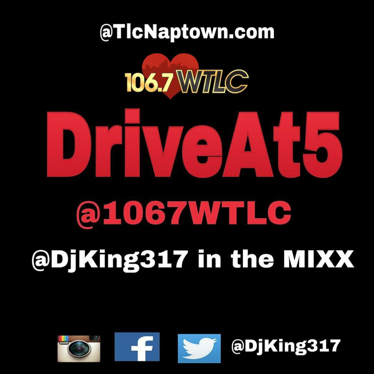 DjKing317's tweet photo. π£ TUNE INTO THE #TlcDrive@5 Wit @djking317 * @realdlhughley * @jasminesanders is on right now! @1067wtlc #IndysRnBLeader #WTLCISINDY https://t.co/kjm3GM6PzW
