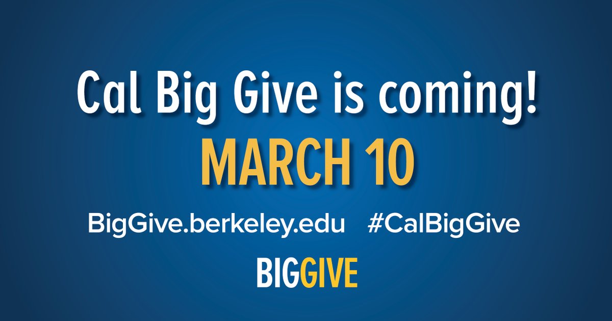 BerkeleyCDSS's tweet image. 📣  Calling all @UCBerkeley data science and computing alumni, parents, faculty and friends! #CalBigGive is March 10! Donate to CDSS to support our student teams, research experiences, peer advising and curriculum development. #BerkeleyDataSci

tinyurl.com/BigGiveCDSS