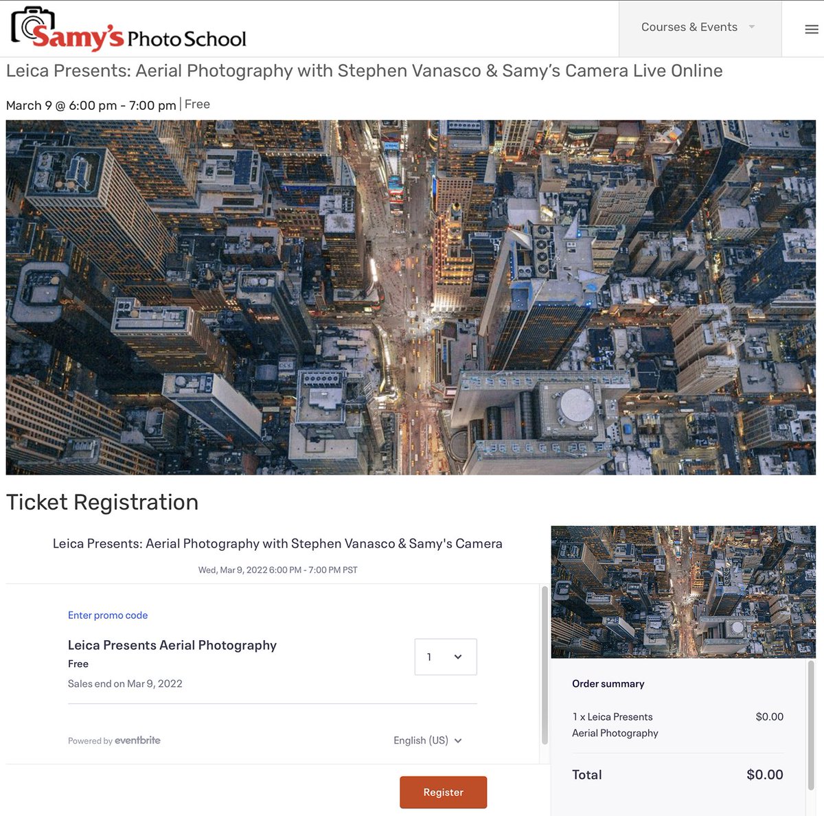 StephenVanasco's tweet image. And for those who can't make it tomorrow I will be hosting another virtual event on my aerial work w/ @LeicaCameraUSA x @samys_camera next Wed. March 9th. Hit the link for more info :: bit.ly/3IJqL5V