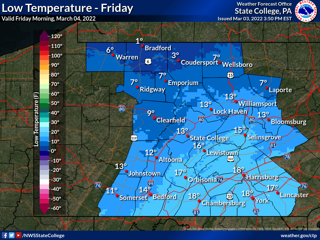NWS State College on Twitter "Building high pressure will provide