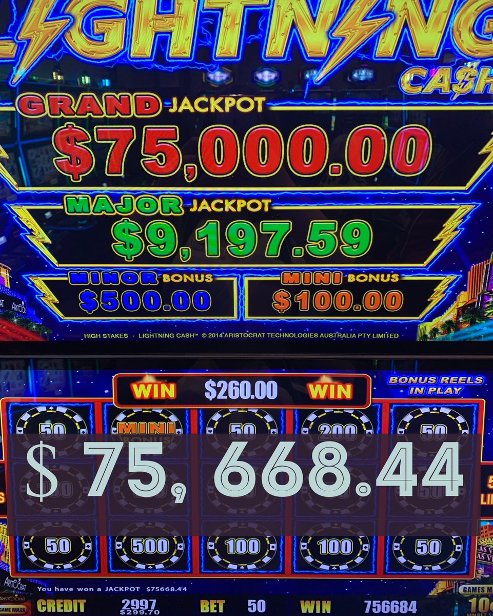 RiverCreeCasino's tweet photo. 🚨 🎰 🤑 JACKPOT ALERT! 🤑 🎰 🚨
Congratulations to this LUCKY guest WINNING $ 7 5, 6 6 8.4 4!! 
That's a   L⚡ GHTNING WIN! 

#yeg #edmonton #grandjackpot #yegcasino #edmontoncasino #rivercree #rivercreeslots #alberta https://t.co/BUPyHN0b5L