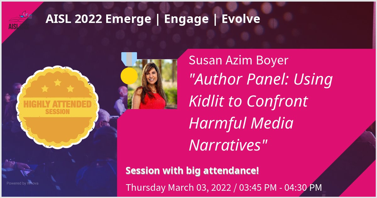 susanjenna's tweet photo. WOW! Could not be prouder of our Author Panel for @aislibrarians with @ByGeorgeJreije @bhootbabe @jennyleeSD @jennyleeSD 🤩🤩🤩🤩 Thanks for the great turnout! #AISL22 https://t.co/vZ83funq41
