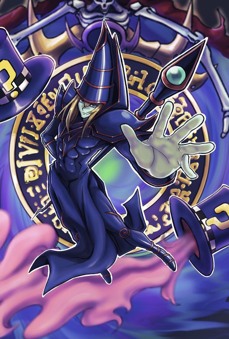 ブラマジ単体バージョンを描きました。
昔の映画版でシルクハットを使うシーン好きです(倒されるけども)。
#遊戯王　#yugloh #マスターデュエル　#ブラックマジシャン　#fanart https://t.co/kpk2MzX8bq