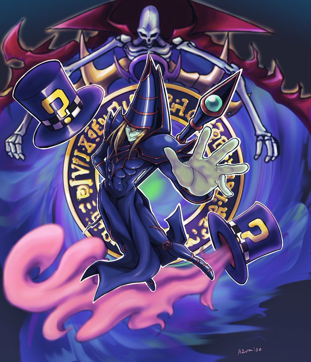 ブラマジ単体バージョンを描きました。
昔の映画版でシルクハットを使うシーン好きです(倒されるけども)。
#遊戯王　#yugloh #マスターデュエル　#ブラックマジシャン　#fanart https://t.co/kpk2MzX8bq