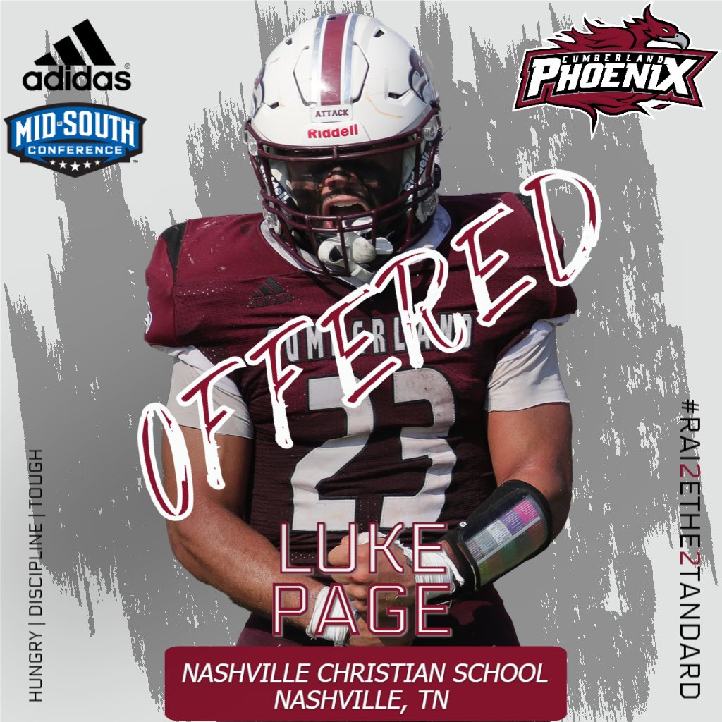 After a great talk with <a href="/CoachHigginson/">Brad Higginson</a> and a visit to <a href="/CumberlandFB/">Cumberland University Football</a> I am excited to say I have received my 8th offer <a href="/bcollier24/">Bryce Collier</a> <a href="/Kingjustinr9/">Justin King</a>
