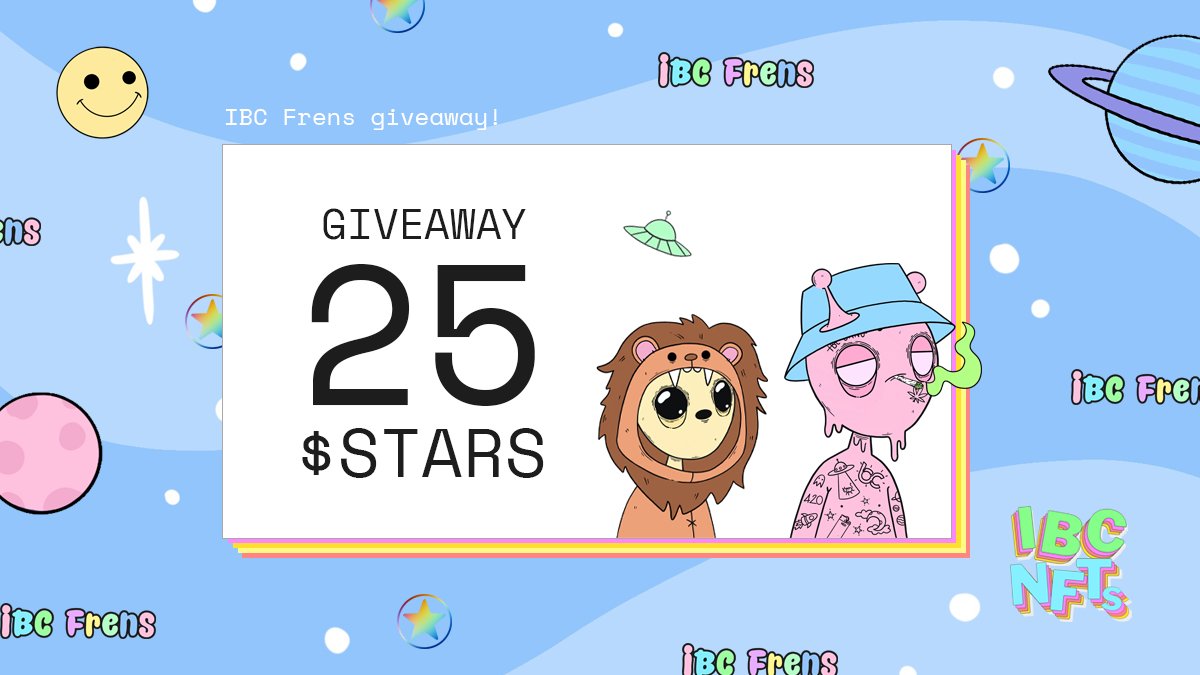 IBCNFTsᵍᵐ 🖼️ ⭐ (@ibcnfts) on Twitter photo Another giveaway, this time for $STARS since the <a href="/StargazeZone/">Stargaze ✨🔭</a> genesis mint is upon us (11th of March). ✨🔭
25 $STARS up for grabs! 💯
#LFG:
• Follow @ibcnfts and <a href="/IBCFrens/">IBC Frens - Frensverse in 2023!🦄</a>
• Tag 3 frens
• Like and retweet
#IBCNFTs #IBCFrens Another giveaway, this time for $STARS since the <a href="/StargazeZone/">Stargaze ✨🔭</a> genesis mint is upon us (11th of March). ✨🔭
25 $STARS up for grabs! 💯
#LFG:
• Follow @ibcnfts and <a href="/IBCFrens/">IBC Frens - Frensverse in 2023!🦄</a>
• Tag 3 frens
• Like and retweet
#IBCNFTs #IBCFrens
