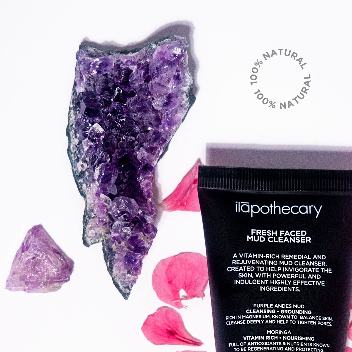 The efficacy of our #FreshFacedMudCleanser in combating skin stress lies in its blend of powerful remedial ingredients.
✔️ Amethyst: Restoring
✔️ Moringa: Vitamin-rich
✔️ Purple Andes Mud: Cleansing
✔️ Rose Geranium: Brightening

#ilapothecary #NaturalProducts