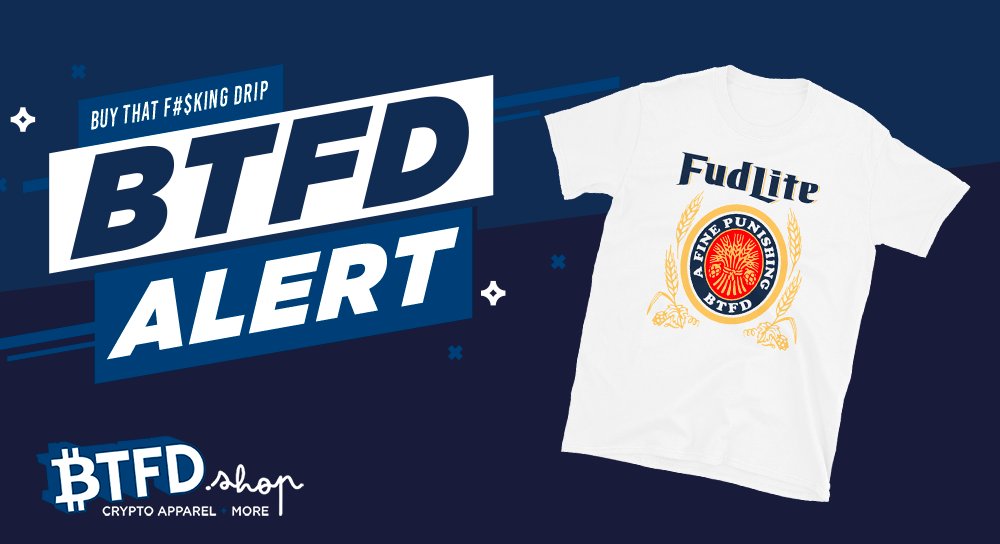 Wassaaappppppppppppp!!! 🍻

It's Miller Time!!!! 🍻

*Insert Another Popular Beer Slogan Here!!* 🍻

btfd.shop/product/fudlit…

Available in sizes S - 3XL!

#btc #cryptocurrency