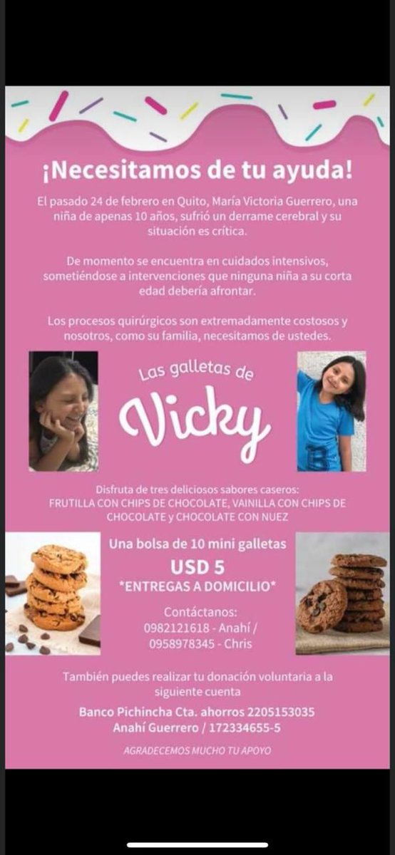 DianaVeintimil2's tweet photo. Por favor ayúdenme con RT, es para la hija de un compañero de trabajo en Quito 🙏🙏🙏🙏🙏🙏🙏🙏🙏🙏 Apelo a su solidaridad. 🙏😷 https://t.co/Gko4dsspfy