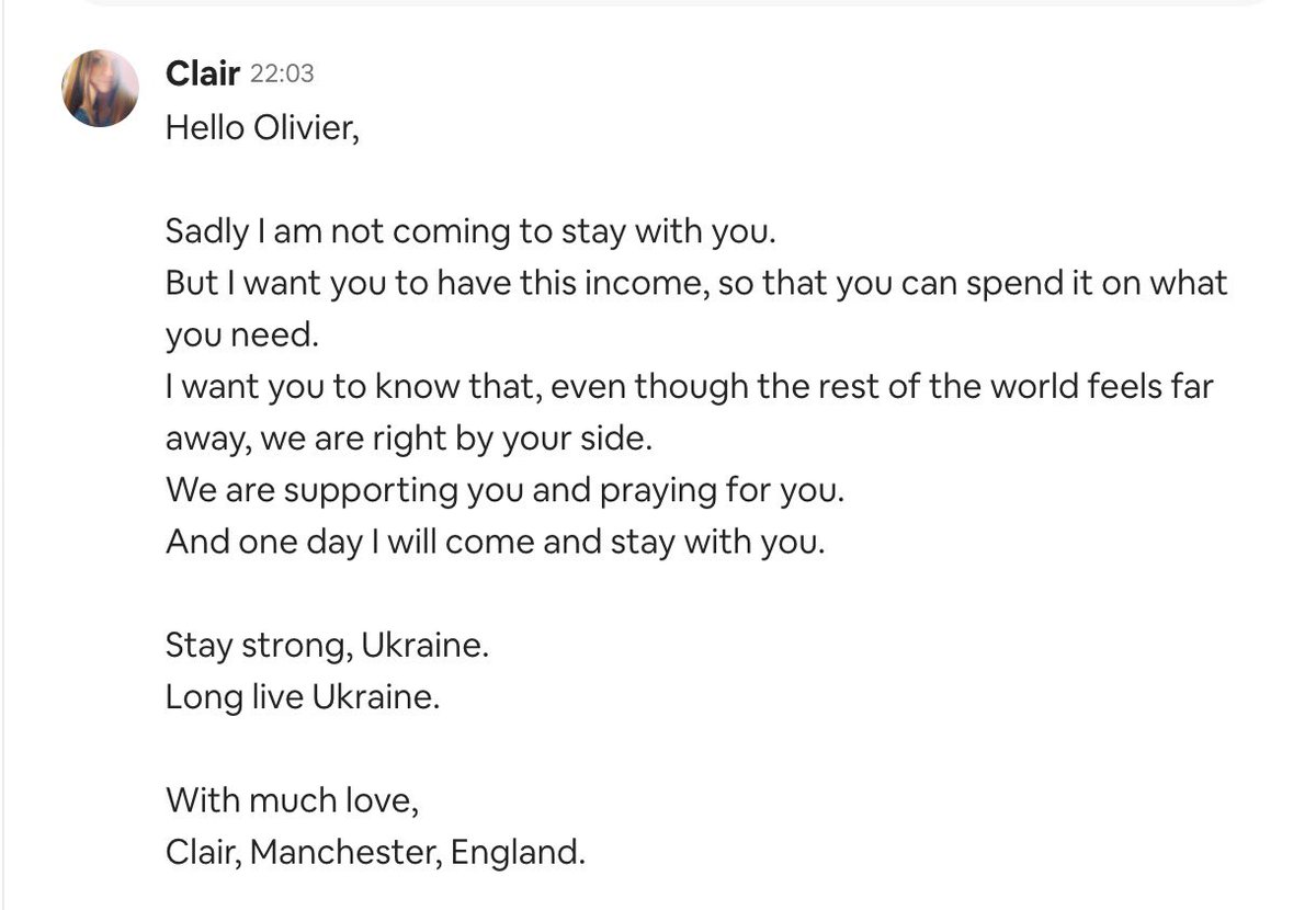 Go to Airbnb.
Search for cities in Ukraine.
Book a stay and message the owner.
Let ordinary people know you are there for them.