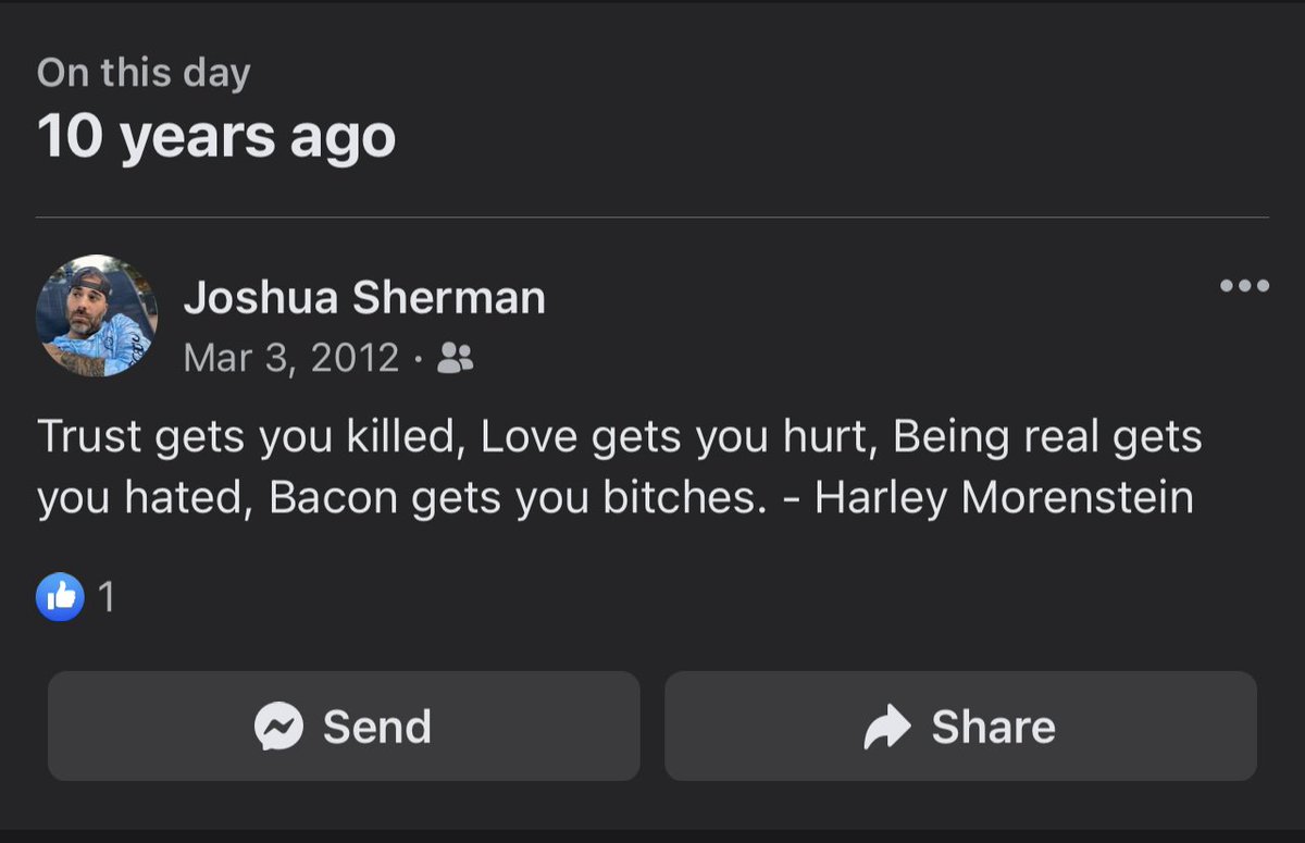 OfficialSherm's tweet photo. Hey @HarleyPlays I looked at my Facebook memories today https://t.co/vEFqjAN1oN