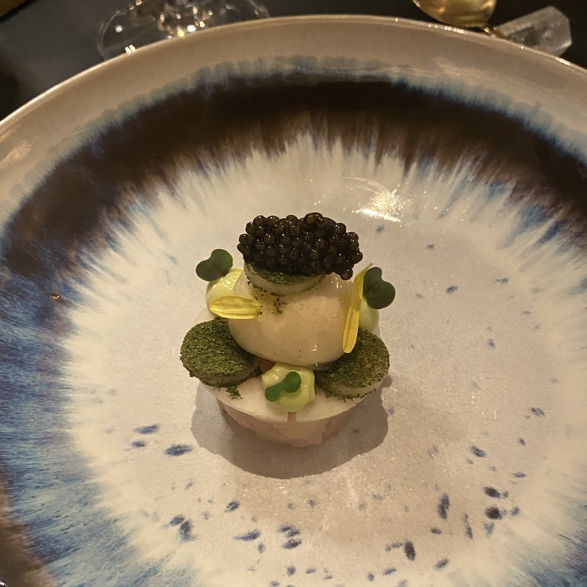 TwoStomachs's tweet photo. A must-try if you are in Grindelwald. Chef Robert Steuri’s artistic &amp; culinary talent has created a gratifying tasting menu-only culinary adventure at @glacier_hotel. The creative use of sustainable ingredients to deliberately stretch our tastebuds in every dish is delightful.