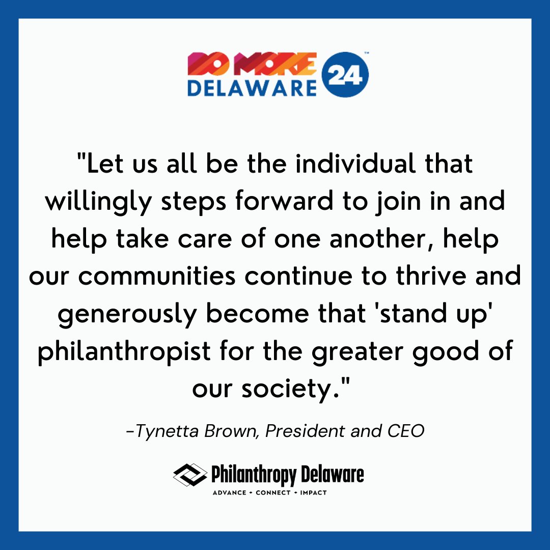 #DoMore24DE  begins NOW! Over the next 24 hours you have the ability to make a huge impact on your community by contributing to nonprofits across our state. #PhilanthropyDelaware is a proud supporter of Do More 24 Delaware! 

Support our efforts here: domore24delaware.org/fundraisers/ph…