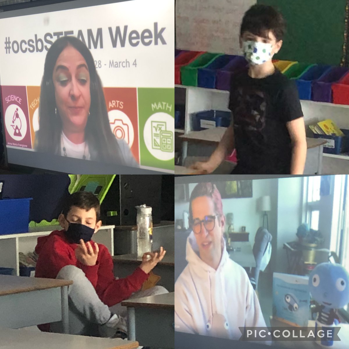 Grade 3 Ss <a href="/AssisiOCSB/">St. Francis of Assisi School</a> enjoyed seeing <a href="/DaSchnitz/">David Bradley</a> and listening to his wonderful @iamBigHeadBob book during this fantastic #ocsbSTEAM Week workshop which had us dancing and meditating! Thanks to <a href="/anna_frangione/">Anna Maria Frangione</a> for another fun session!