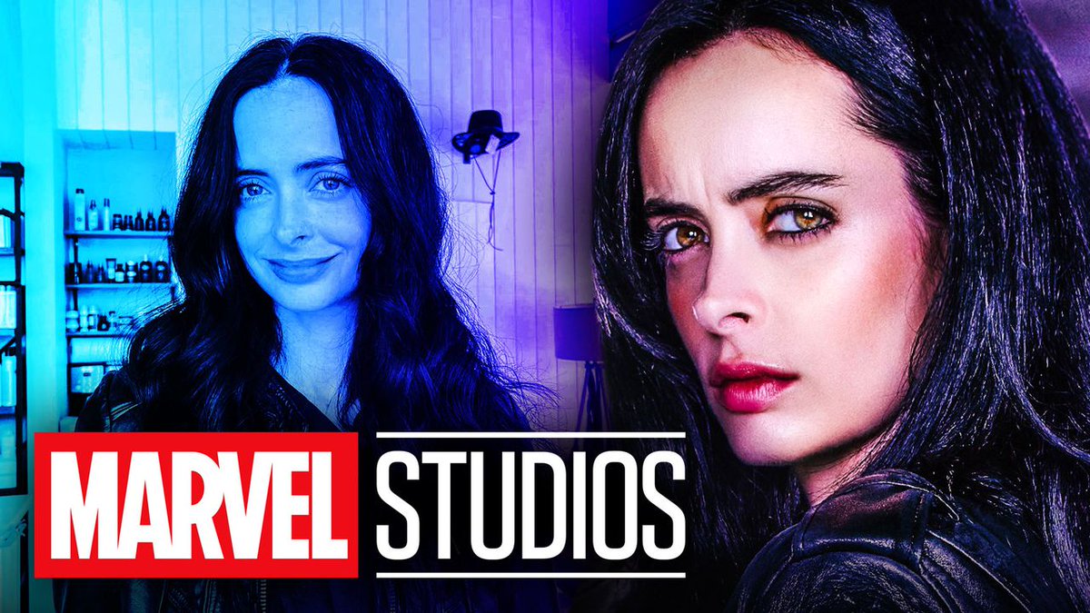 MCU_Direct's tweet photo. New photos of #JessicaJones star Krysten Ritter recently sporting bluish-black hair and a black leather jacket have sparked speculation regarding Ritter's potential #MCU return! Photos &amp; details: https://t.co/hP5dXtBBjy https://t.co/1zsNMuOvLq
