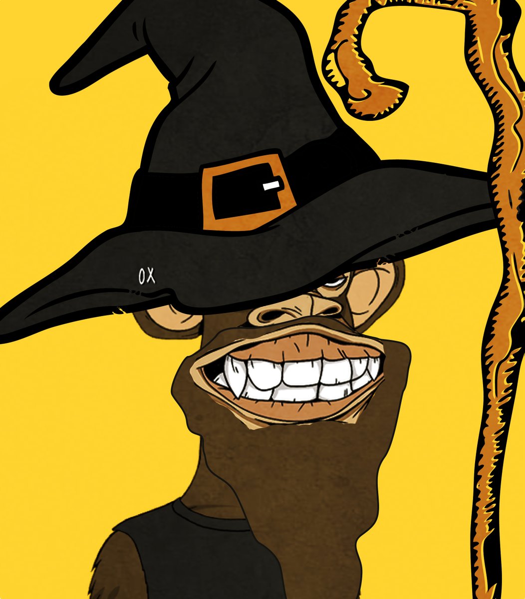 HDbxNY's tweet photo. My little fun rendition of 0xApeWizard @0xApes_NFT #0xApeArt 

Used my own #16422 as a base https://t.co/GwOTe8Qola