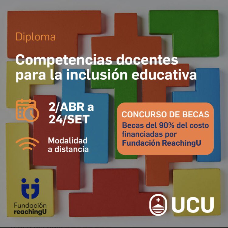 Se inicia la segunda edición del Diploma en Competencias Docentes para la Inclusión Educativa! Contamos con el apoyo de <a href="/Reaching_U/">Fundación ReachingU</a> para financiar becas para docentes! Ver bases en ucu.edu.uy/es/node/49698