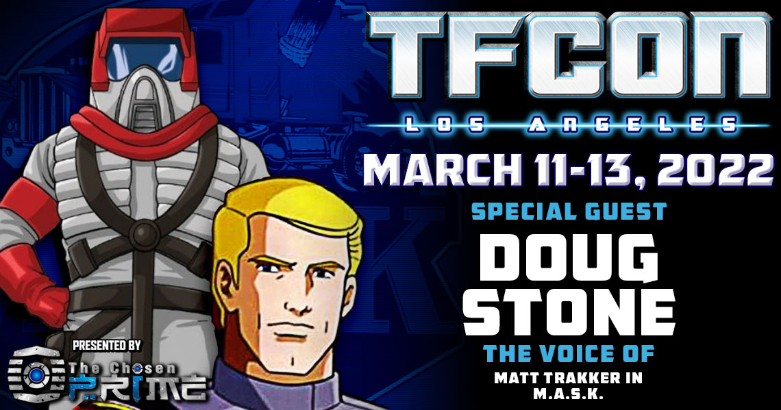 tfconofficial's tweet photo. TFcon is very happy to announce Doug Stone the voice of #MattTracker in M.A.S.K. will be a guest at #TFconLA 2022 on the Sunday. 

Presented by The @ChosenPrime
Tickets are on sale now at https://t.co/Ep429aoE5y https://t.co/2Syb00aVpk