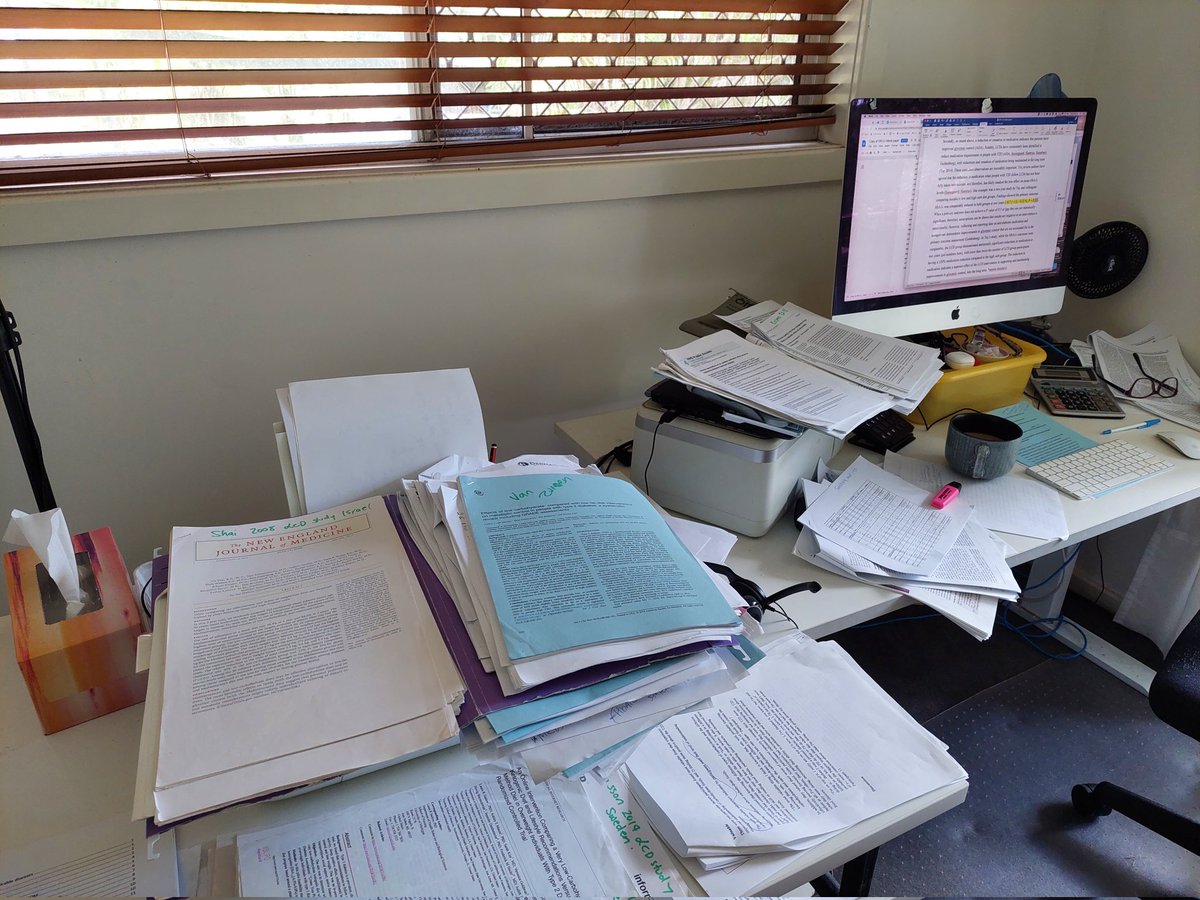 Creative chaos in the office - a sign of #productive #thesis writing - something I really enjoy. #phdchat #PhD #phdlife