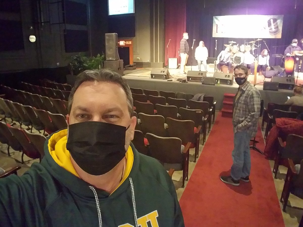 Setting up a little bit for Community Pathways while musicians start sound check!! So excited for the weekend! #HomeTownSampler22