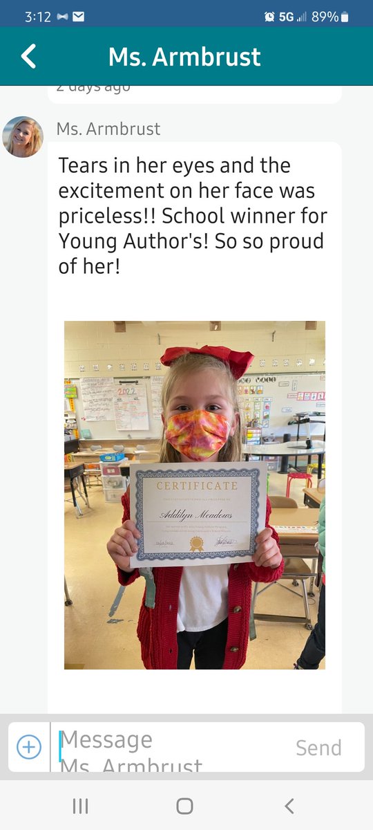 Medowsmath's tweet image. My daughter, in 2nd grade, won young authors for her ENTIRE SCHOOL! We are so proud of her!!!