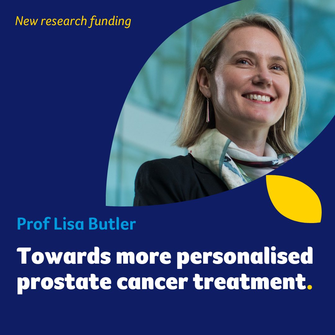 Prof Lisa Butler  <a href="/UniofAdelaide/">Uni of Adelaide</a> is currently testing a new personalised treatment for advanced prostate cancer in clinical trials. With new funding, the team will develop a test to support the trial’s implementation into clinical practice. More:  bit.ly/3JZSrnl