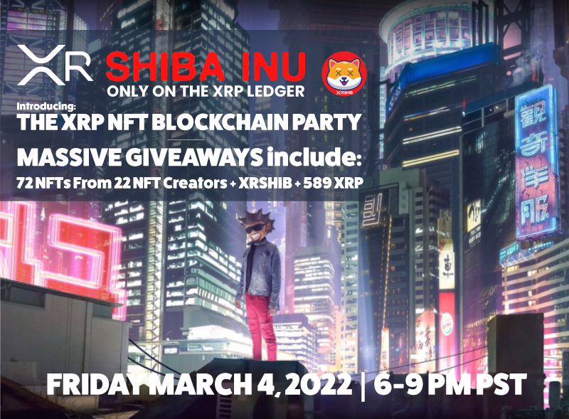 🎉Giveaway 1-Million XRSHIB to 3 Lucky Winners

🔥589 #XRP
🔥72 #NFTs
🔥Huge Giveaway Party Tomorrow 6-9pm PST👇

1️⃣Like+Follow @XRSHIB+<a href="/XRshib/">SHIB · Powered by the XRP Ledger</a>Powers
2️⃣RT+TAG 5
3️⃣Follow on twitch buff.ly/3Kkl8f7

#XRPArmy #SHIBARMY #xrdoge #XRPLcommunity #xrpnews #shiba #XRPLedger
