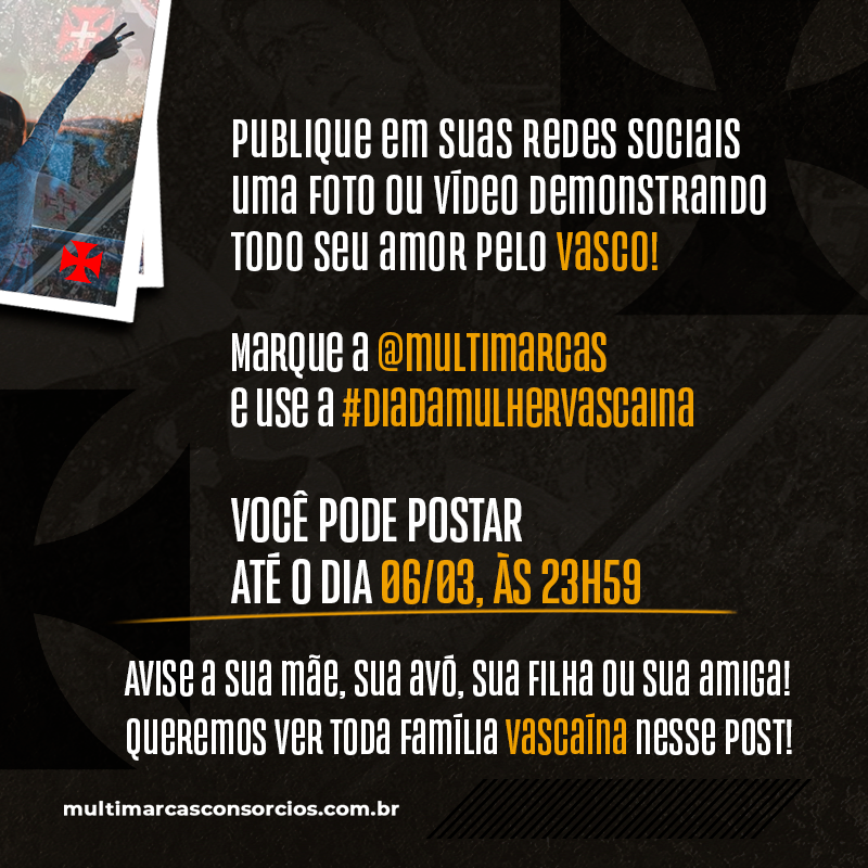 VascodaGama's tweet photo. Atenção, torcedora vascaína! 💢

📷 Publique sua foto seguindo as instruções das imagens e participe da homenagem da @multimarcas às mulheres vascaínas!

#DiadaMulher #DiadaMulherVascaina #VascoDaGama https://t.co/miJx1izuZ3