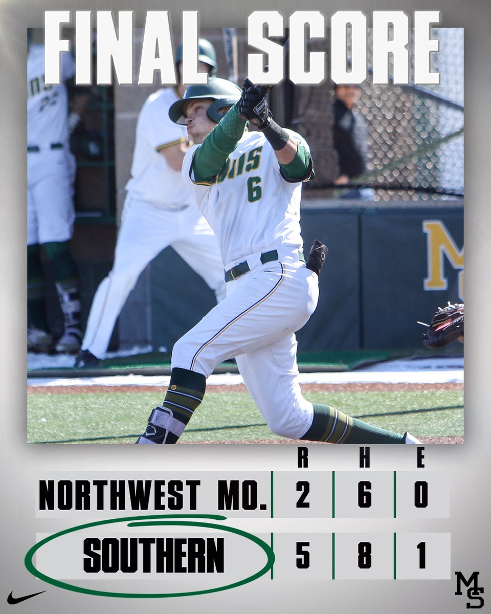 MSSUBaseball's tweet photo. Final - The Lions get home runs from both Treghan Parker and Henry Kusiak and take out Northwest Missouri 5-2 at Warren Turner Field. Jacob Davis goes eight innings for the win and Laif Hultine gets the save. #LetsRoar https://t.co/WngEI5vFN3
