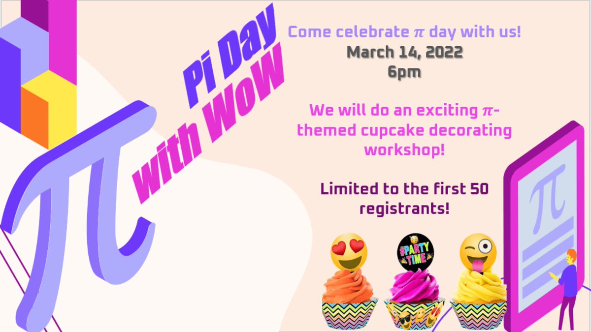 Come celebrate π day with WoW on Homewood Campus! RSVP here: tinyurl.com/PiDayWoWRSVP