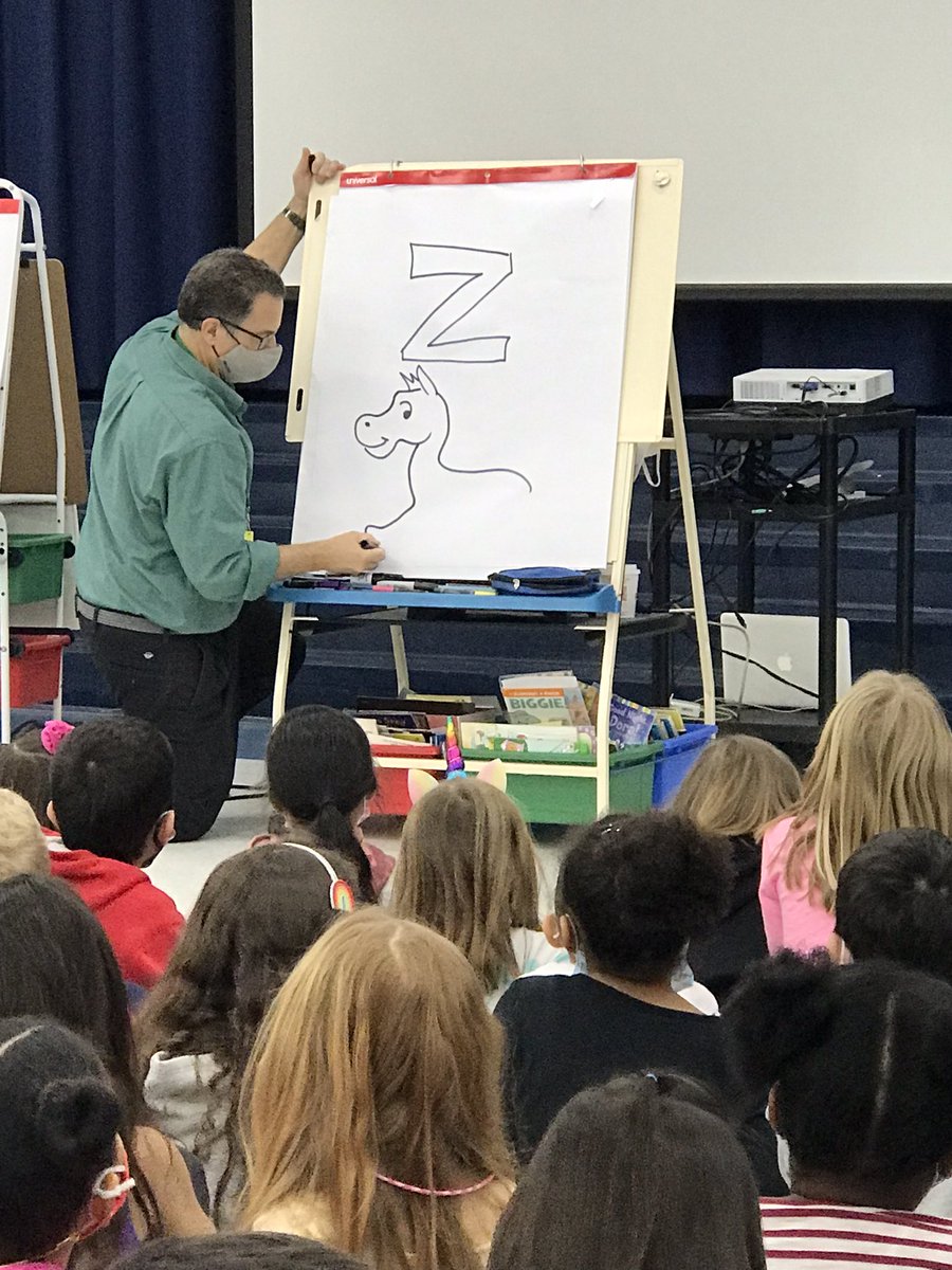 miller_first's tweet photo. What a wonderful first assembly for our students! Thank you @JohnStevenGurne for sharing your creativity with Tinc Road School! The students loved your artwork! Thank you to @thecaponezone for making this special presentation possible! @tincroadschool #ReadAcrossAmericaDay https://t.co/EyI5ZEa7kG