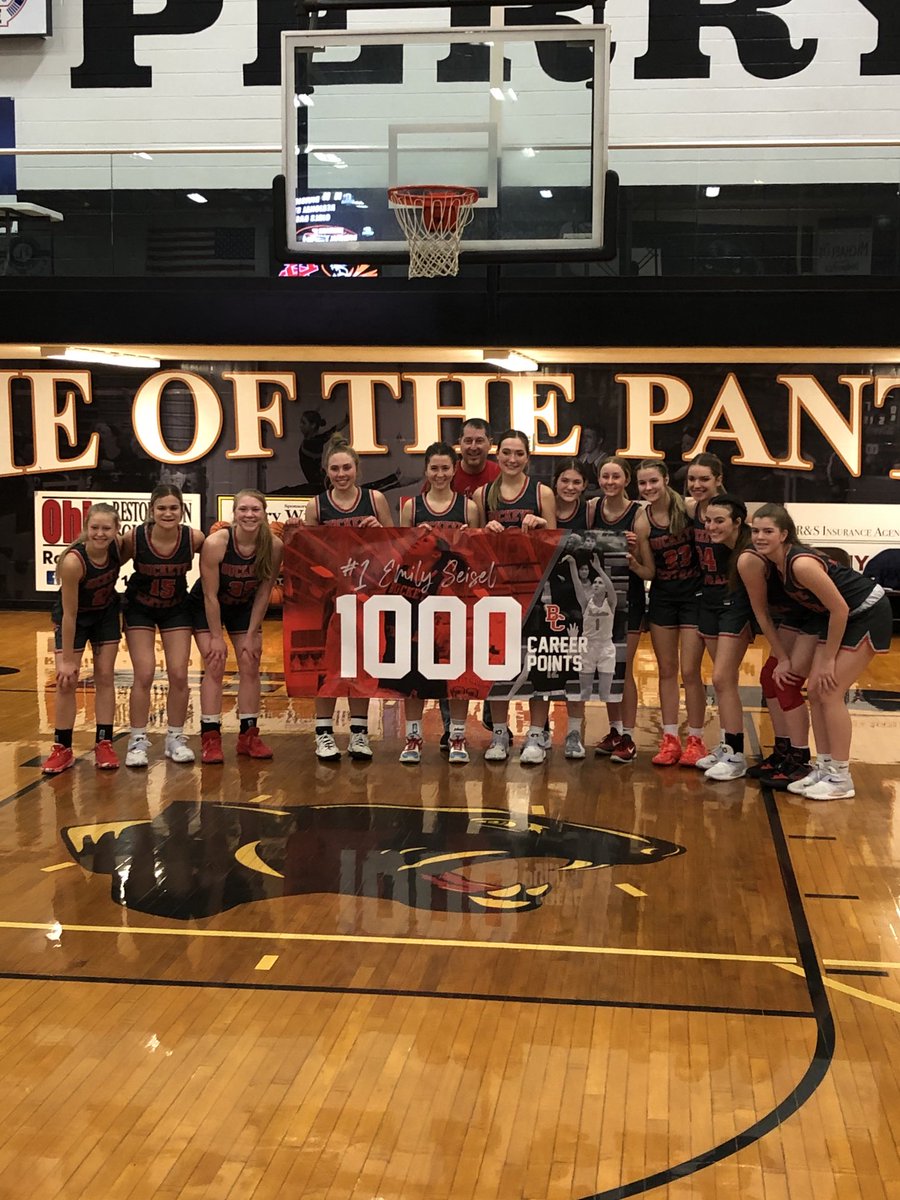 Final:
<a href="/BC_GirlsHoop/">Buckeye Central Girls Basketball</a> 61
Lady Tigers 28
Congratulations ⁦<a href="/emilysiesel/">Emily</a>⁩ 19pts and now joins the 1,000 club.
⁦<a href="/Cpifher22/">Claudia Pifher</a>⁩ 10pt, 5a
⁦<a href="/kennedydepp/">kennedydepp</a>⁩ 10pt
⁦<a href="/ryley_kantzer/">Ryley Kantzer</a>⁩ 10pt, 7 reb.
Buckettes will now face Bristol/Dalton winner Saturday.
#WeR_BC