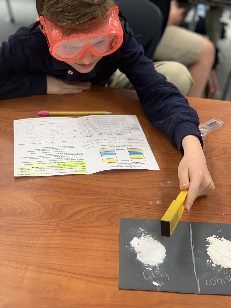 We gathered and organized data about various substances including reactivity and solubility among other properties. Then we used those properties to identify each substance.  <a href="/CollierES/">Collier Elementary</a> #HandsonLearning