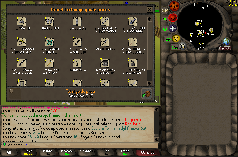 Torresmo_1903's tweet photo. GWD finally finished on leagues!
KC:
Commander Zilyana: 184
General Graador: 946
Kree'arra: 176
K'ril Tsutsaroth: 46
#osrs #shatteredrelics https://t.co/bsgaUo82l2