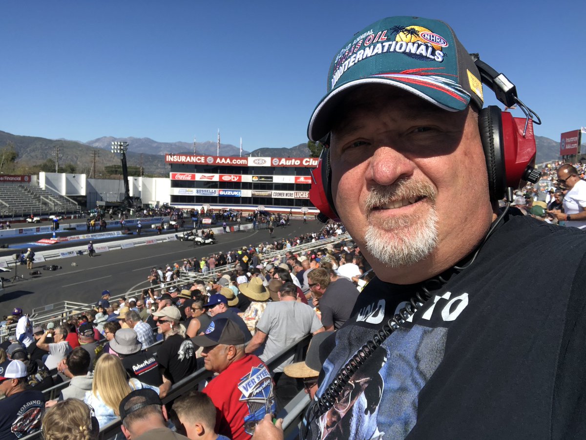 Just_Ask_Paul's tweet photo. NHRA Winternationals Saturday qualifying.  It amazes me that these crews can tear down, make adjustments, repairs &amp; re-build the entire engine in a short time &amp; then race it at 200-300+ mph!  #NHRA #NHRAQualifying \#Winternationals #AutoclubRaceway #ThankyouVetTix #VetTix https://t.co/ZBfh0wF3dx