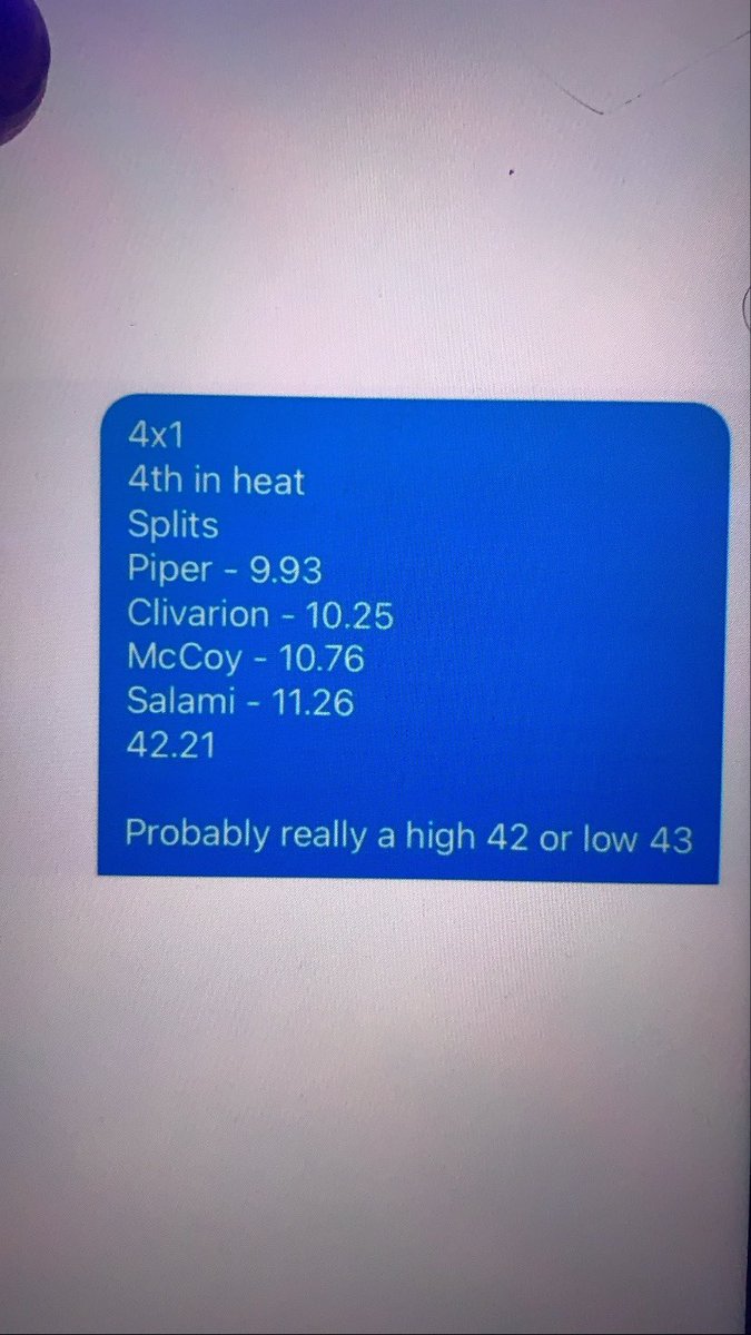 CorneliusPiper1's tweet photo. Aye coach @J__Satterwhite  lmk if someone beat my split time 🤣 https://t.co/Wu6n80PIjb