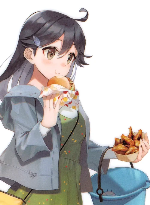 ズイパラの潮ちゃん改めて久々に見ても友達との遊園地での食べ歩きにしては可憐さに反してガッツリした両手持ちのジャンクフードで笑えてくる 