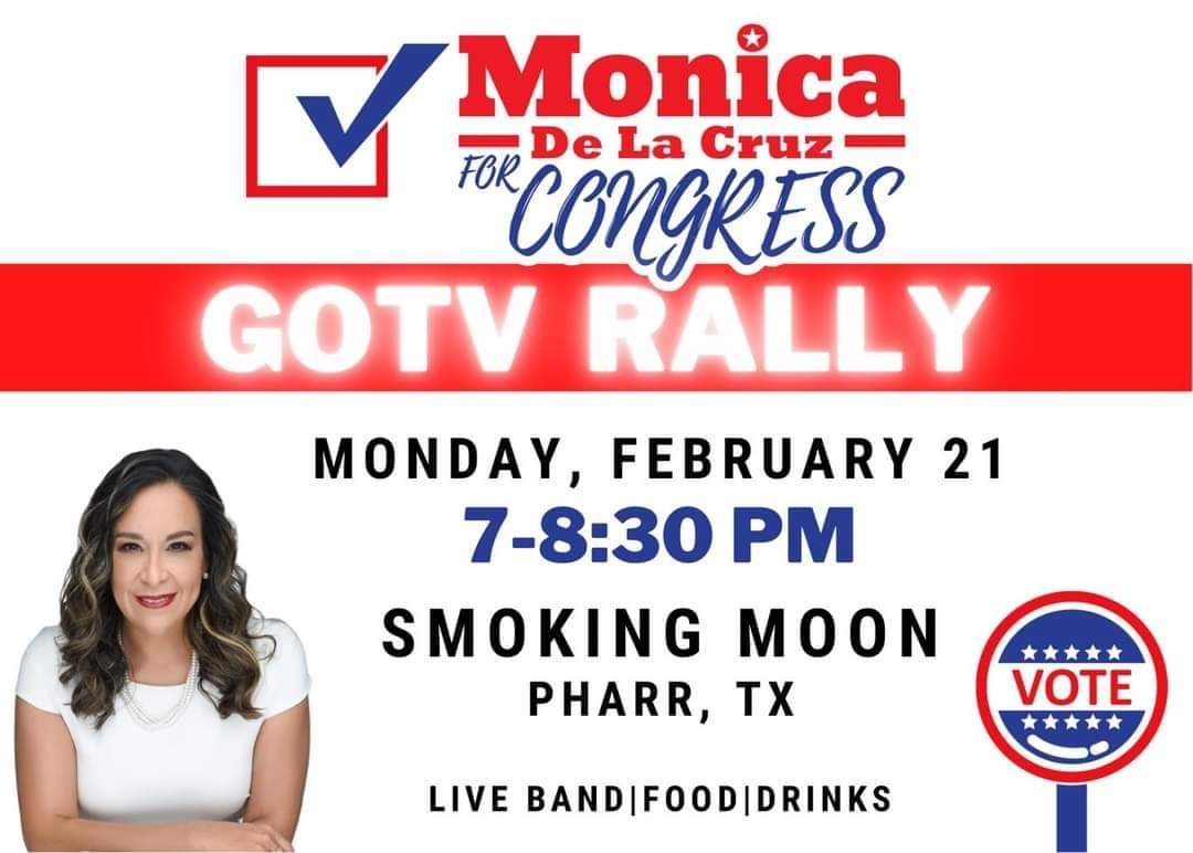 monica4congress's tweet photo. Save the Date π
Join us at our Get Out to Vote (GOTV) Rally on MondayβΌοΈ
π#whereismonica
#smokingmoon #monday https://t.co/fHc5XK5Xct