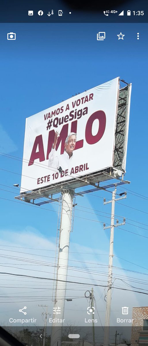 gilfdzg's tweet photo. @beltrandelrio Ayer en la entrada a Reynosa, estaba este anuncio, de hecho eran dos antes de pasar al Puente de Anzaldúas. En MTY estaría todo rayado, ..y con mucho vituperio. https://t.co/OBHjg9LAx5