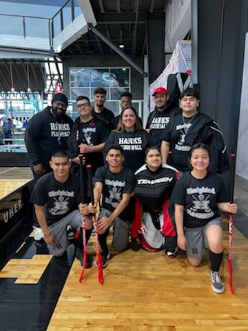 YISD_SPED's tweet photo. Congratulations to our Hanks Unified Special Olympics team for winning the Gold in floorball competition in Austin 🥳💪👏 SOTX Winter Games 2022! @HanksKnighted @RCadena2001LTD @YsletaISD @BrendaChR1 @medina_dav @Pvasquez54 @Hanks_GLopez https://t.co/wvsZT0KNqk