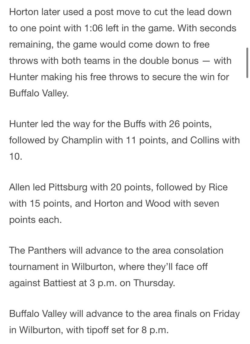 <a href="/jacehunter18/">Jace Hunter</a> Continues his great play won the regional championship tonight. Finished with 26 pts and sealed the game with clutch free throws. <a href="/On2TheNextLevel/">Next Level B-ball</a> 1 game away from State.