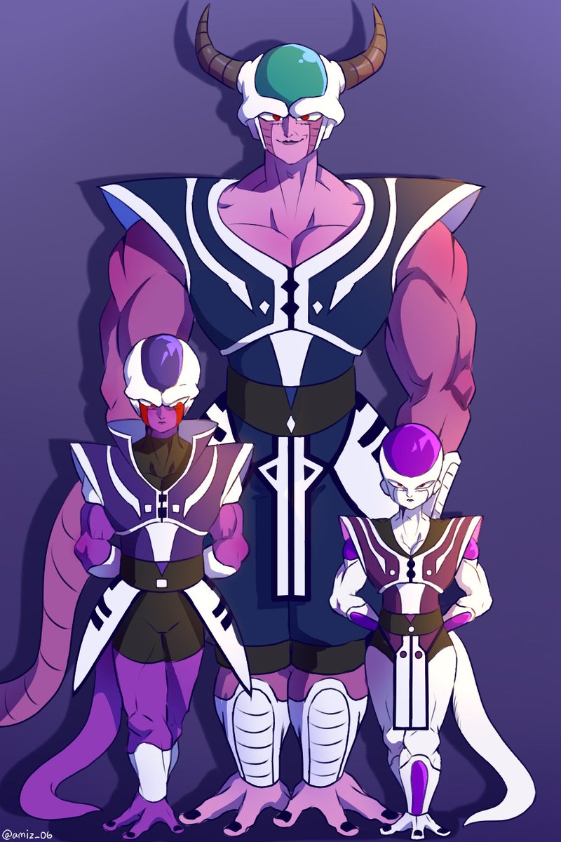 Great_kingCold's tweet photo. "All i wanted was a nice goddamm  family photo!". Cold said as he tried to keep frieza and cooler from each other. *Credit to the artist.* https://t.co/1EYyvX9y1q