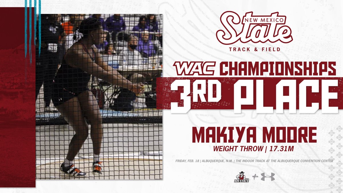 Makiya Moore places THIRD in the weight throw and sets a new Personal Record!!

#AggieUp