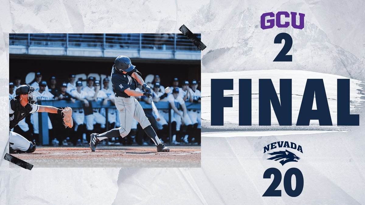 NevadaBaseball's tweet photo. FINAL

Nevada 20, GCU 2 

#BattleBorn // #StandTall https://t.co/f5hj6VxODr