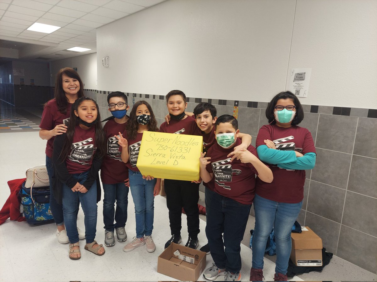 CMelendez_SVES's tweet photo. Congratulations to my D.I. Super Noodles...1st place and going to state! You did it! YAHOO! #SierraVista #sayyestocreativity #teamsisd #supernoodles https://t.co/QPdUzIoBQD
